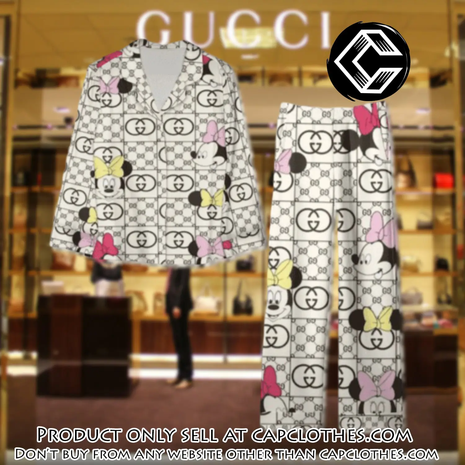 Trending luxury gc satin pajama set pjs1054 cc1810241